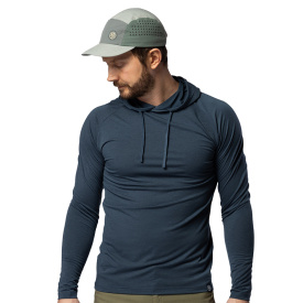 Beyond Nordic BN213 M's Light Merino Hoodie Orion Blue