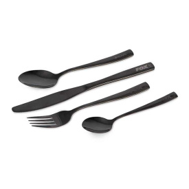 Fox Cookware Black Stainless Cutlery Set 