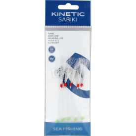 Kinetic Sabiki Nordic Mackerel #1/0 0.60mm 130cm - Pearl/Crystal Flash