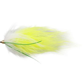 Marabou Worm White/Chartreuse # 8