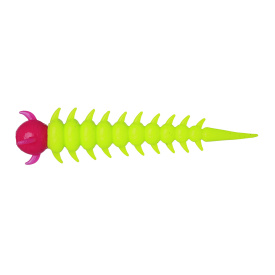 Westin Greedy Worm 5,5cm Garlic/Cheese (10pcs) - Chartreuse/Pink