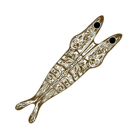 Pro Shrimp Shell Skeletor Brown On Clear Base - L