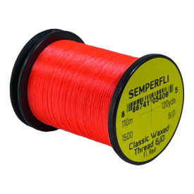 Semperfli Classic Waxed Thread 110m 8/0 - Fluoro Red