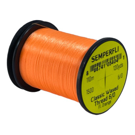 Semperfli Classic Waxed Thread 110m 12/0 - Fluoro Orange