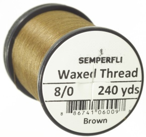 Semperfli Waxed Thread 8/0 - Brown