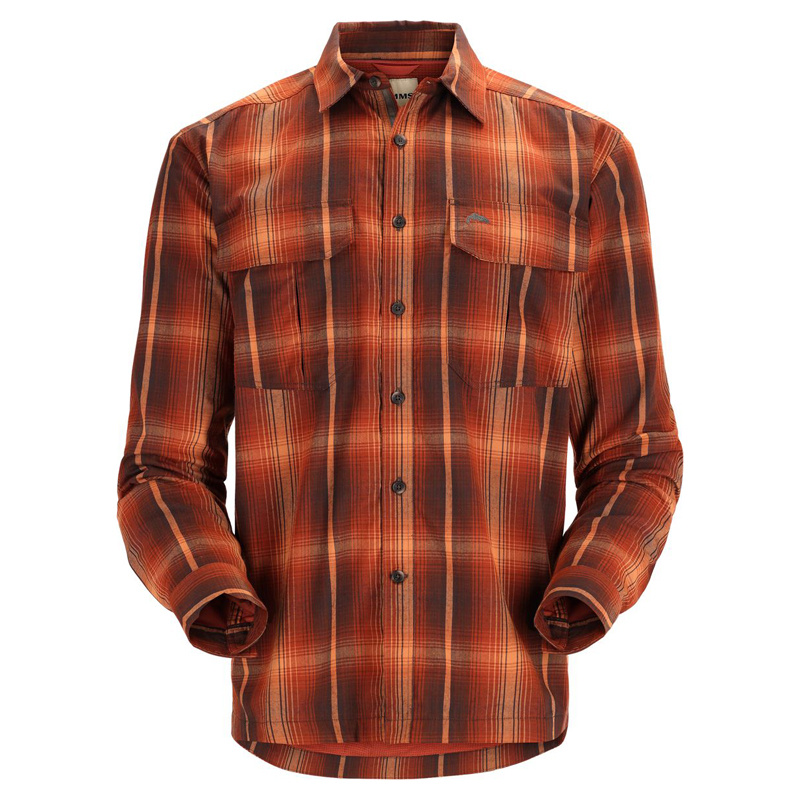 Simms Coldweather Shirt Hickory Clay Plaid