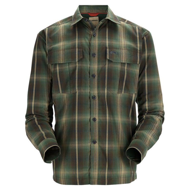 Simms Coldweather Shirt Forest Hickory Plaid