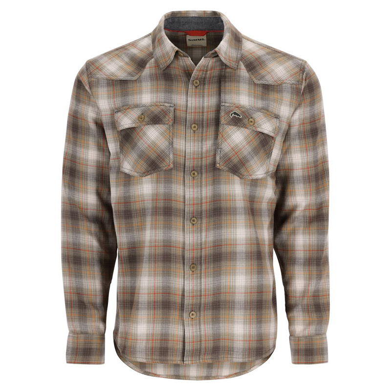 Simms Santee Flannel Shirt Bayleaf/Sunglow Pane Ombre