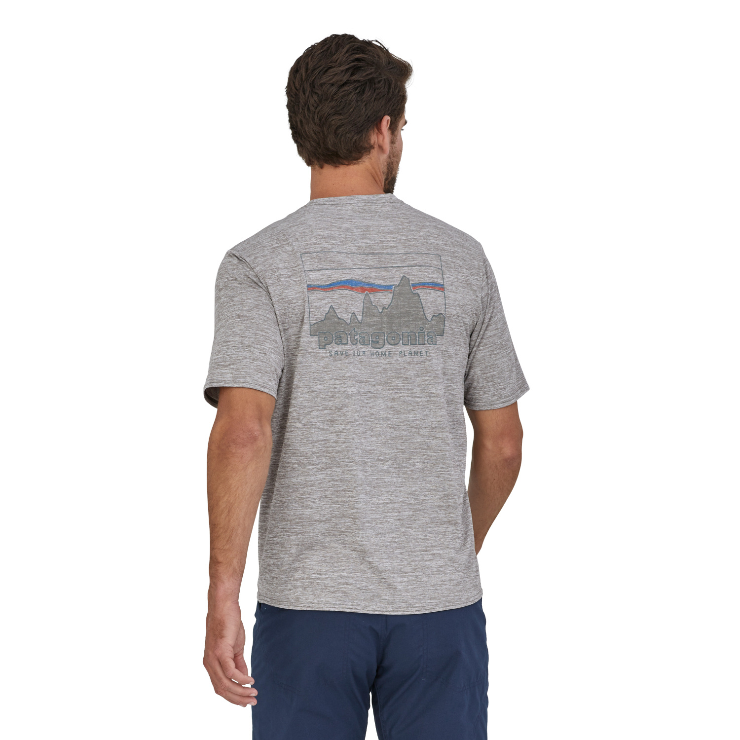 Patagonia M\'s Cap Cool Daily Graphic Shirt, \'73 Skyline: Feather Grey
