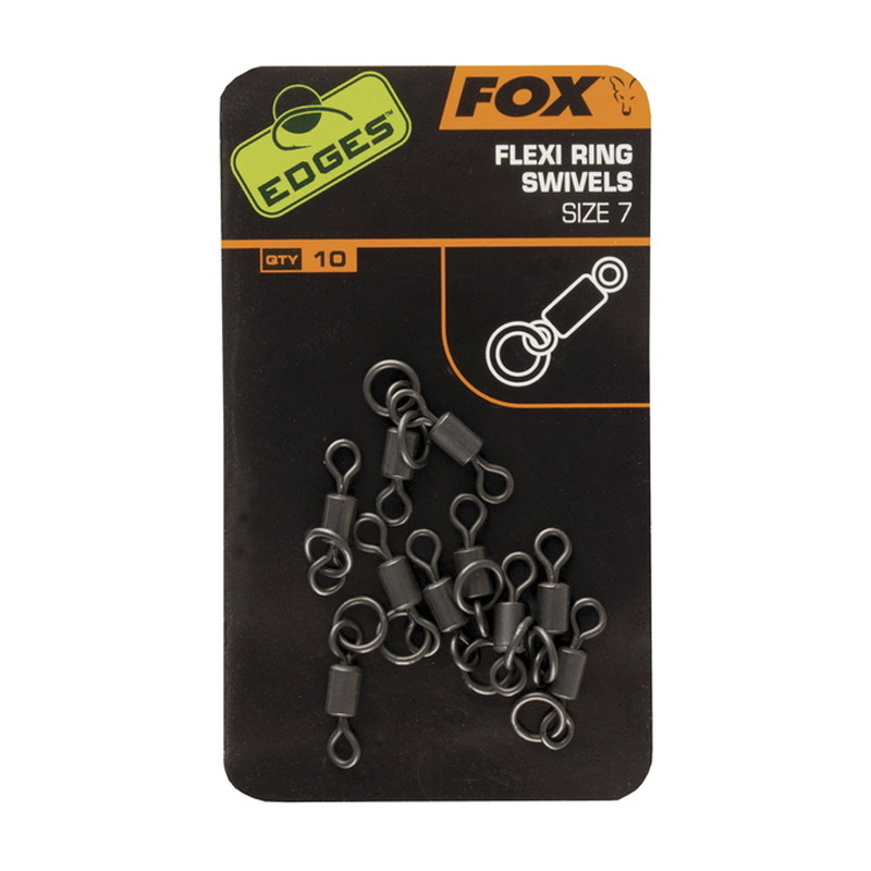 Fox Edges Flexi Ring Swivel Size 7 10-pack