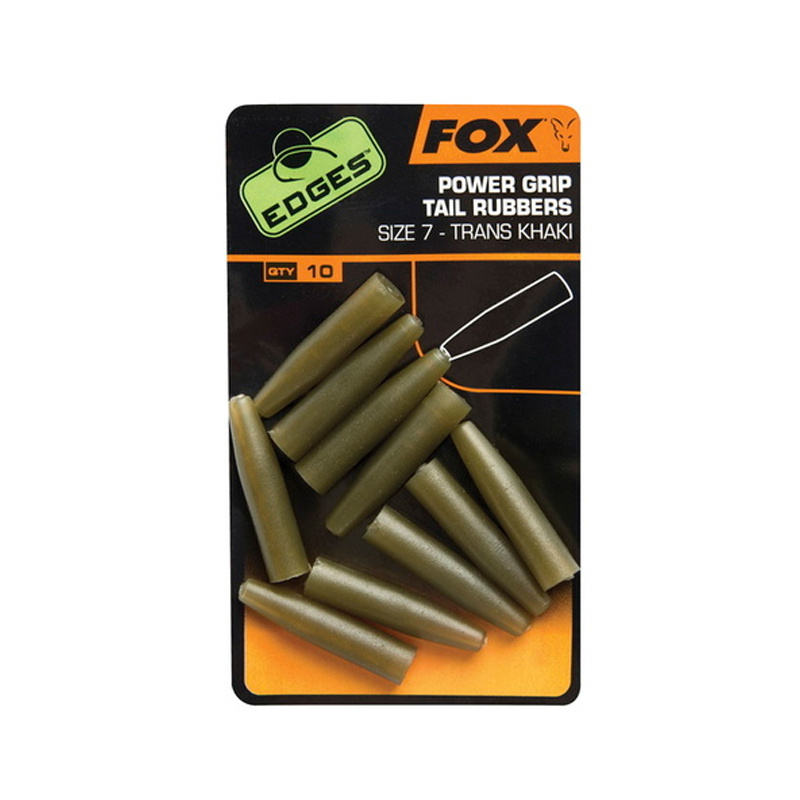 Fox Edges Surefit Tail Rubbers Size 7, 10-pack