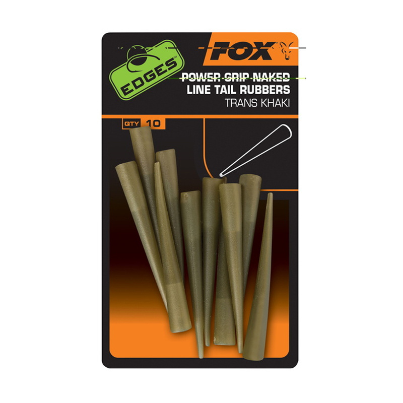 Fox Power Grip Naked Line Tail Rubbers Size 7, 10-pack
