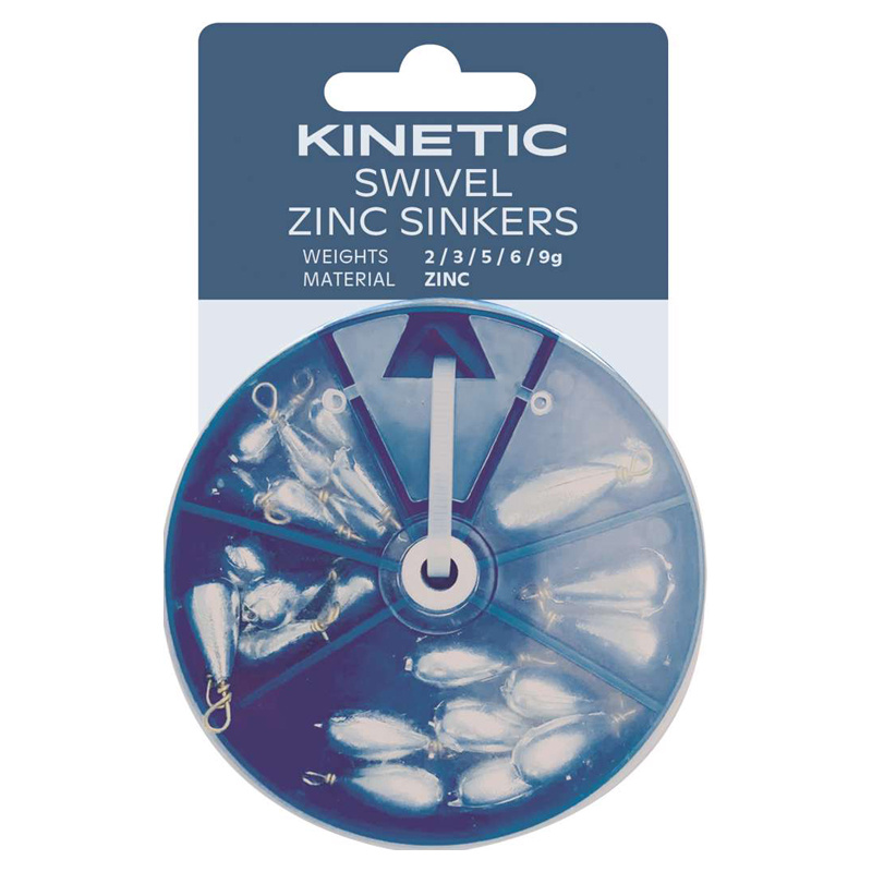 Kinetic Swivel Zinc Sinkers Assortment