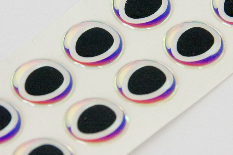 Epoxy Eyes 5,1mm oval doppel Schwarzpearl
