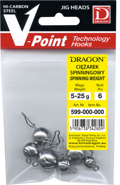 Dragon Flexihead 6-pack, mix - 5-7,5-10-15-20-25 g