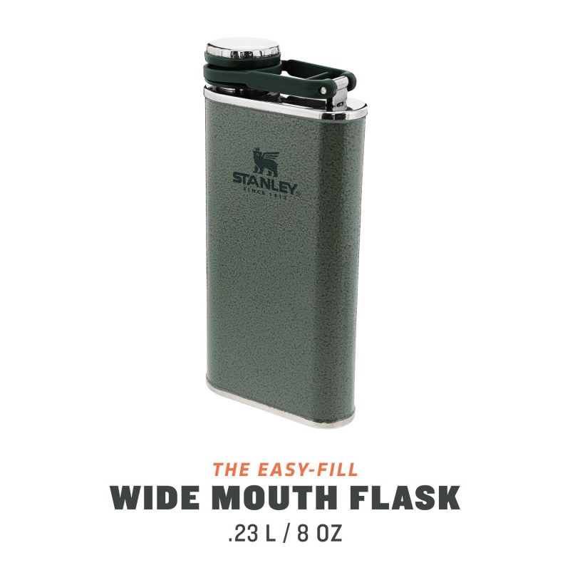 Stanley The Easy Fill Wide Mouth Flask .23L - Hammertone Green