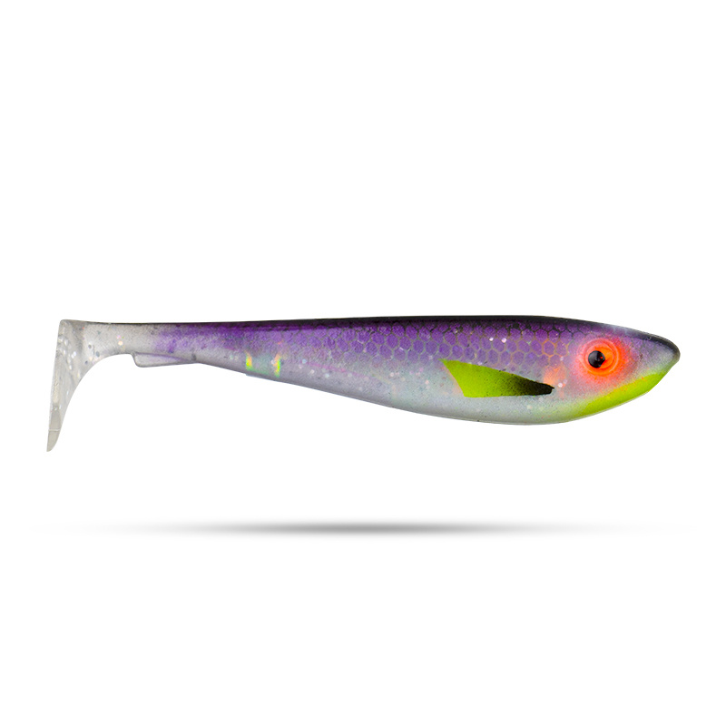 Svartzonker McRubber Shad 9cm (6-pack) - Söder Custom Amazing White Fish Flash