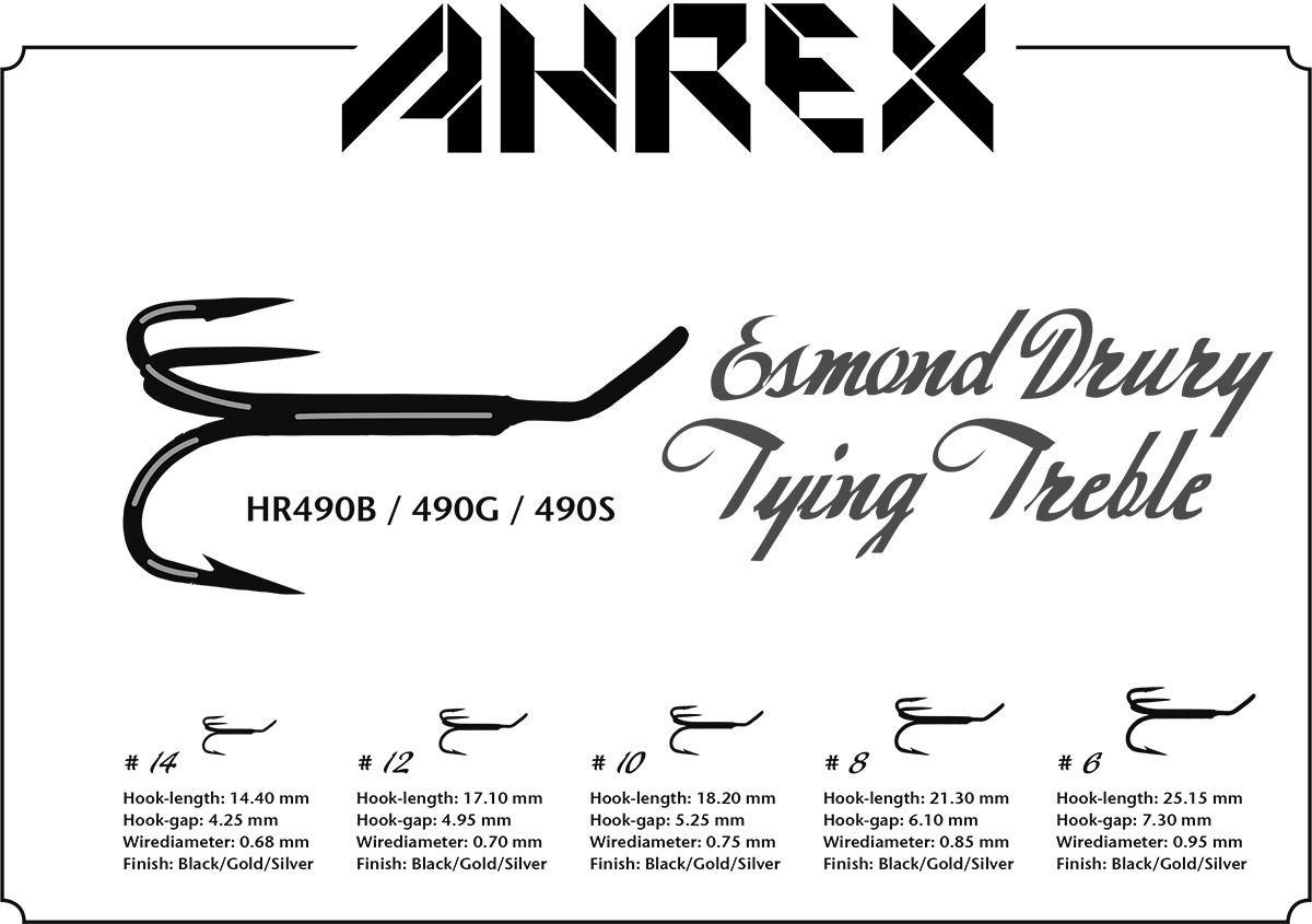 Ahrex HR490G ED Tying Treble 5-pack